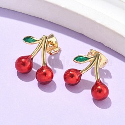 Серьги-гвоздики из латуни&nbsp;LS-EJEW-Q017-01B-G