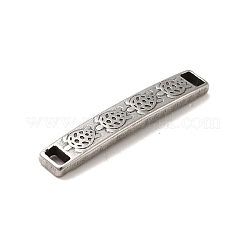 変色しにくい304ステンレススチールコネクタチャーム  カメとの長方形のリンク  ステンレス鋼色  30x5.5x2.5mm  穴：3.5x2mm&nbsp;STAS-I694-36P