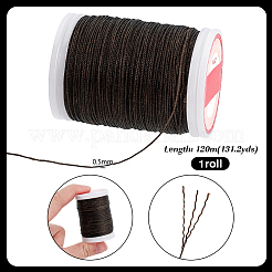 Круглый шнур из вощеного полиэстера длиной 120 м.&nbsp;YC-WH0019-01B