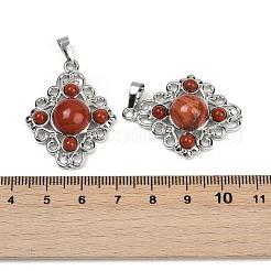 Природные красной яшмы подвески G-Z077-01P-10