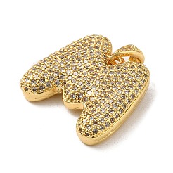Pendentifs avec zircon cubiques à micro-pavés en laiton&nbsp;KK-E061-03G-13