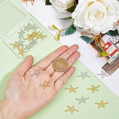 20 шт. 2 цвета 201 нержавеющая сталь соединительные подвески&nbsp;STAS-DC0009-25