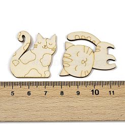 25 шт. необработанных деревянных вырезов WOOD-P020-01B