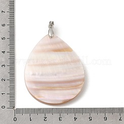 Натуральная белая ракушка перламутровая большая подвеска SSHEL-L008-40P