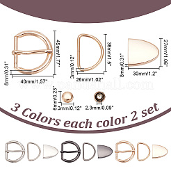 6 комплект из 3-х цветных пряжек для ремней из сплава FIND-WR0011-11