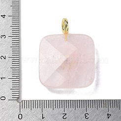 Ограненные подвески из натурального розового кварца&nbsp;G-C274-03-G06