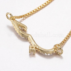 Bracciali in metallo con microbolle in zirconi cubici regolabili in ottone&nbsp;BJEW-G586-05G