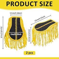 Spalline con nappe in poliestere&nbsp;AJEW-WH0481-520B