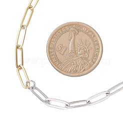 Цепочки-скрепки из двухцветной нержавеющей стали 304 толщиной 4 мм&nbsp;NJEW-JN05621