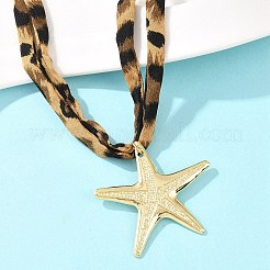 Кулон в виде морской звезды из морского сплава&nbsp;NJEW-A066-06G