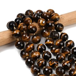 Природных тигровый глаз бисер нитей G-C249-A19-16mm