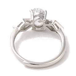 Латунные кольца с цирконием микро паве для женщин&nbsp;RJEW-E295-43P