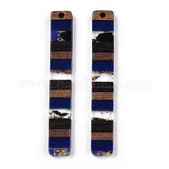 Большие подвески из прозрачной смолы и орехового дерева RESI-TAC0017-47-A01-1