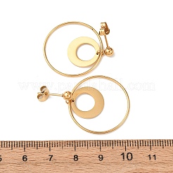 Серьги-гвоздики из нержавеющей стали 304 EJEW-F393-06G