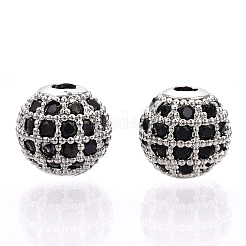 Стойки обшивки латунь кубического циркония бусы&nbsp;LS-X-ZIRC-S001-8mm-B03