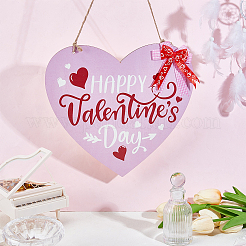 Holzschild zum Thema Valentinstag&nbsp;AJEW-GF0013-09