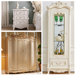 Applique onlay sculpté en bois de caoutchouc&nbsp;AJEW-OC0001-55