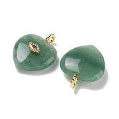 Pendentifs en aventurine vert naturel&nbsp;G-P585-03G-15