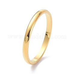 Bague dôme uni poli 2mm pour fille femme&nbsp;LS-RJEW-C012-05D-G