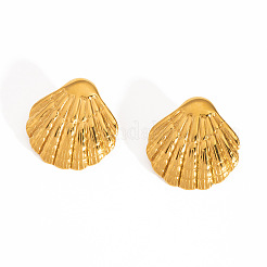 Пляжные серьги-гвоздики в форме ракушки из нержавеющей стали 304 для женщин BP9833-2