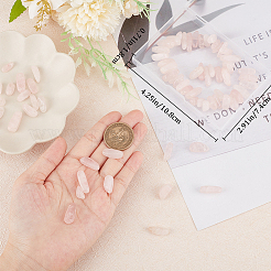 1 нить бусин из натурального розового кварца G-BBC0001-19