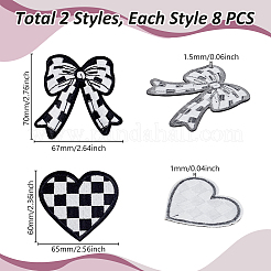 16pcs 2 Arten computergesteuertes Sticktuch selbstklebende Patches&nbsp;PATC-GA0001-73