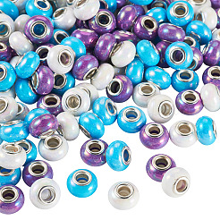 150шт европейские бусины из непрозрачной смолы&nbsp;RESI-TA0004-72A