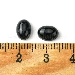 合成ブルーゴールドストーン青金砂石カボション  オーバル  8~8.5x6~6.5x2.5~3.5mm&nbsp;G-A094-01B-58