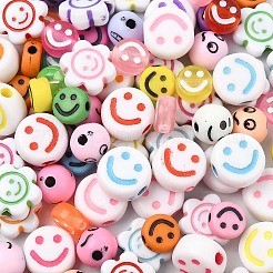 5 стиль непрозрачные и прозрачные акриловые бусины для рукоделия MACR-YW0003-48A