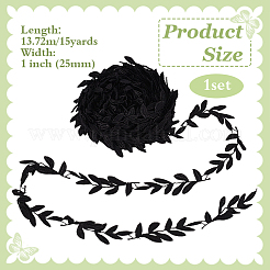 15 ярд кружевной отделки из полиэстера DIY-FG0006-73