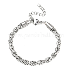 6 mm runde Seilkettenarmbänder aus Edelstahl 304&nbsp;SA-CBA2696-25P