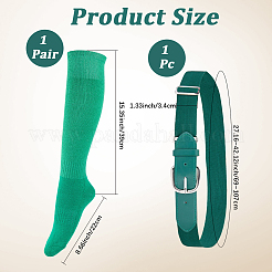 1 пара однотонных футбольных носков из поликоттона&nbsp;AJEW-CL0001-33D