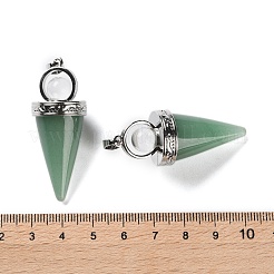 Pendentifs en aventurine vert naturel&nbsp;G-F777-06P-06