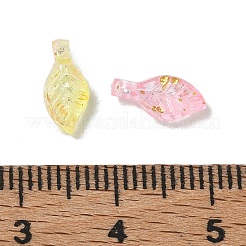 Pendentifs en acrylique transparent et feuille d'or&nbsp;AC-CBAF9C1-04A-13