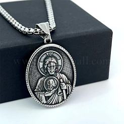 Древнегреческие ожерелья с подвеской из нержавеющей стали 304 с изображением святого Иуды для мужчин DV4851