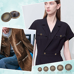 40 шт. 5 стиля литые кнопки FIND-NB0005-78AB