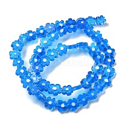 Chapelets de perles vernissées de millefiori manuelles&nbsp;LAMP-F035-09R