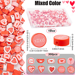 Тематика дня святого валентина 300 шт бусины из полимерной глины ручной работы CLAY-SP0001-01C