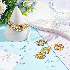 280 pièce de perles de rocaille en verre galvanisé de 2 couleurs&nbsp;SEED-NB0002-03