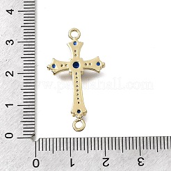 Ciondoli connettore in ottone con pavé di zirconi cubici blu&nbsp;KK-G602-07G-06