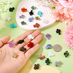 28 шт. 14 стили бусин из смешанных драгоценных камней&nbsp;G-TA0002-84