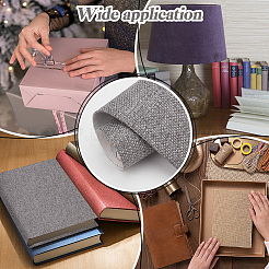 Обложки для книг из искусственной льняной ткани AJEW-WH0314-504C