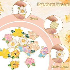 12шт 6 стиля подвески из сплава с эмалью&nbsp;ENAM-FS0004-11