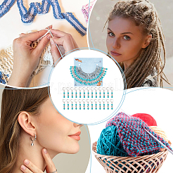 Подвесные маркеры для петель из синтетического бирюзового сплава с буквами a~z HJEW-AB00456