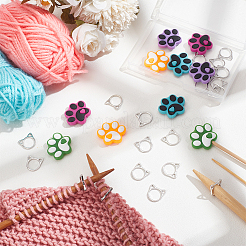 Экологически чистые силиконовые бусины с принтом собачьей лапы DIY-GO0001-89