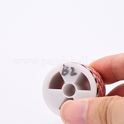 メタリック糸を使用した4本撚りポリコットンコード  手作りマクラメ綿ロープ  ひも壁掛け用植物ハンガー  レッドオレンジ  1.5mm  約4.3ヤード（4m）/ロール&nbsp;OCOR-Z003-D44