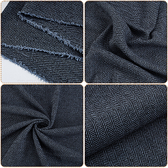 Tissu tweed à chevrons pour accessoires vestimentaires&nbsp;DIY-WH0579-94B