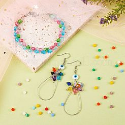 1800pcs 10 couleurs brins de perles de verre opaques de couleur unie&nbsp;GLAA-SZ0001-84