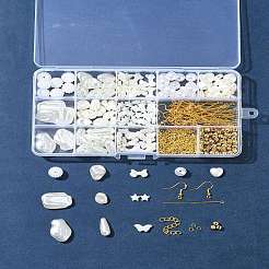 Наборы для самостоятельного изготовления сережек из искусственного жемчуга из латуни и АБС-пластика&nbsp;DIY-FS0007-97