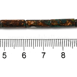 Собранные нити бусин из синтетического малахита и натурального бронзита G-Q181-A01-01